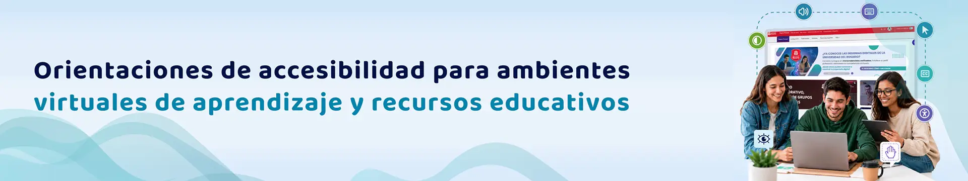 Banner de Orientaciones de accesibilidad